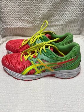 ASICS Gel-Contend 2 | Women’s Pink and Green Running Shoe | Size = 9